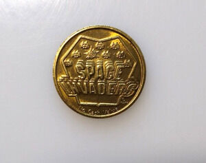Space Invaders Video Arcade Game Token 1982 Worlds Fair Expo Original Retro
